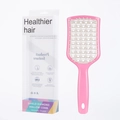 Rosa hohle Massage-Haarbürste in durchsichtiger Plastikbox mit Rauten-Design - Rosa Griff Weiße Zähne (In Box)