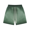Dark green vintage washed cotton drawstring shorts with a premium heavy texture and retro finish - S / Shorts - Washed Forest Green
