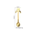 Cucchiaino a forma di gatto in acciaio inox 304 dorato da appendere, 11,6 cm - Oro