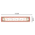 Christmas nutcracker table runner with ballet motifs and dimensions 183cm by 33cm - CD62-18 (Nutcracker Red White Table Runner)