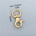 Japanese style brass lobster swivel clasp with 13mm inner ring for leather crafts - 13*36mm Trigger Snap Hook