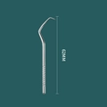 Single 304 stainless steel dental toothpick tool with curved tip, length 62mm - Single Short Square Pick