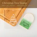 Weihnachtsbaum-Prägeform aus Acryl für Fondant-Kekse mit grünem Tannenbaum-Muster - QA297-Weihnachtsbaum Präger