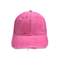 Detalle de gorra trucker rosa brillante con algodón lavado y malla transpirable - Adulto / Rosa Rojo