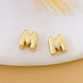 18K gold-plated minimalist metal letter M pendant accessory for DIY jewelry - Gold Letter M