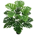 Realistic faux monstera plant in black pot for Nordic style indoor home decor greenery - Large 18-Head Green Monstera (Without Pot)