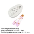 Moule en silicone chaussures de ballet pour fondant et résine avec dimensions - 4# Chaussons de Danse / Gris