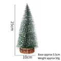 Mini Christmas tree with snow powder and natural wood base, 25cm tabletop decor - 25cm Christmas Tree