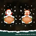 Christmas window decals set featuring Santa Claus, reindeer, and Merry Christmas sign - XL529 Merry Christmas