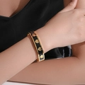 2015 Gold And Black Heart Bracelet