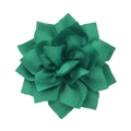 8cm layered pointed lotus fabric flower hair accessory in vibrant green finish - Green
