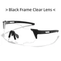 Gafas de sol deportivas de ciclismo con montura negra y lentes claras UV - Montura Negra Lentes Transparentes