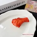 Realistic 6.5cm roasted chicken wing hair clip with glossy food grade resin finish - Orleans Chicken Drumstick