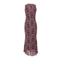 Ärmelloses Maxi-Blumenkleid in Altrosa mit Reißverschluss hinten und schmaler Passform - XS / Hellbraun