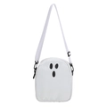 Petit sac à bandoulière blanc pour femme avec imprimé fantôme mignon et design épuré - Fantôme Expression / Blanc cassé Fantôme Expression