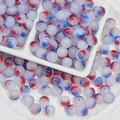 10mm round glass beads for DIY jewelry with red and blue gradient colors in ceramic dish - 8mm / A28# Blue Red White (8MM)