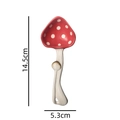 Ceramic mushroom spoon in red with white dots, size 14.5x5.3cm for kitchen use - Tz-306g Mushroom-spoon