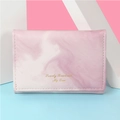 Cartera plegable con diseño de mármol rosa y estampado dorado Lovely Bowknot My Love - Rosa Púrpura