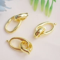 Drei 14K goldgefüllte ovale Verbindungsringe für DIY Schmuckherstellung - Ovaler Verschluss 18K Gold