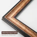 Baroque Gold retro picture frame model 3826 with 6cm width and vintage texture - Inner 25x30cm (Empty Frame DIY) / Baroque Gold