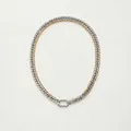 Collana Miami cubana 9mm bicolore in acciaio inossidabile argento e oro - Oro/Argento