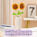 Handcrafted crochet sunflower bouquet 42cm high for warm home gift decoration - Sunflower Single Stem