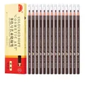 Professional 12pcs brown peel-off eyebrow pencils set in shade 12 light tea brown - 12pcs/Box (Full Box) / 12# Light Brown