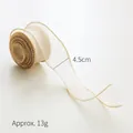 Champagne gold organza ribbon 4.5cm wide with gold stitched edges for gift wrapping - 4.5cm Champagne Organza Ribbon with Gold Edge (6 Yards)