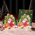 3D Merry Christmas greeting cards featuring Santa Claus and snowman with gold stamping - Christmas Gift
