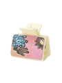 90223-Beige Pink Glitter Blue Flower