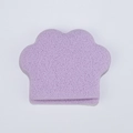 Purple cat paw cleansing sponge with porous foam texture for face makeup removal - XL Cat Paw Cleansing Puff / Purple