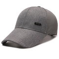 Herren Mesh Baseballkappe mit verlängertem Schirm in Grau meliert für Outdoor Sonnenschutz - Verstellbar / Dunkelgrau