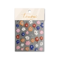 Tomoni MS-216 nail art stickers featuring romantic French summer floral patterns - Multi-Color Hand-Drawn Floral Style (MS216)
