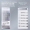6-piece grey scale sketchbook pen set with fine nibs for drawing and journaling - Sketch 6-Color Set
