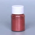 Pearlescent bronze mica powder in a clear jar for DIY slime and candle making - Pearl Powder #5 Fuchsia