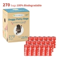 Eco-friendly lavender scented biodegradable dog poop bags 270 count bulk pack with rolls - Red 18 Rolls (1.5 Mil)