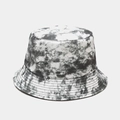 Reversible bucket hat with black and white tie-dye pattern and multi-stitched brim - M (56-58cm) / Black White Grey Tie-dye (9#)