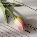 Lifelike dark pink PU mini tulip artificial flower with realistic gradient petals - Mini Tulip-Deep Pink
