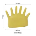 Yellow ceramic hand sculpture jewelry stand with size dimensions and 510g weight - Yellow