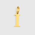 Ciondolo a forma di lettera I in acciaio inossidabile placcato oro 18K per gioielli - Lettera I (ZP30271) / Argento