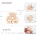 Mini cream marble acetate hair claw clip for side hair styling, 3.5cm geometric design - Marble Pink