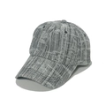 Casquette de baseball classique en tweed gris et noir avec un motif tissé rétro - M (56-58cm) / Noir