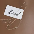 Adjustable 18k gold-plated 1.5mm flat O-chain necklace with lobster clasp, 46cm long - 18K Gold (50cm/1.5mm)