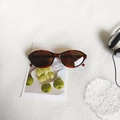 Gafas de sol ovaladas retro con montura de leopardo y cristales marrones de moda - Estampado de leopardo