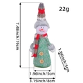 Grüne gestrickte Schneemann-Puppe als Weihnachtsbaumschmuck mit Maßen und Hut - Schneemann / Grün