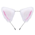 White Fur Pink Inner (No Bow)