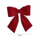 Extra large 60cm red velvet Christmas bow decoration for holiday and wedding festive decor - Red Bow / 60CM