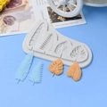 Molde de silicona para fondant y chocolate con motivos de hojas tropicales y monstera - Estilo de Hoja Tropical de 4 Cavidades (185#)