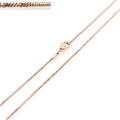 Rose gold stainless steel snake chain necklace with lobster clasp, 500mm x 1.2mm - Rose Gold 500x1.2mm(KN203663-Z)