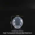Sphärische Silikonform für 6cm nahtlose Kugeln mit hochtransparentem Design - 6cm